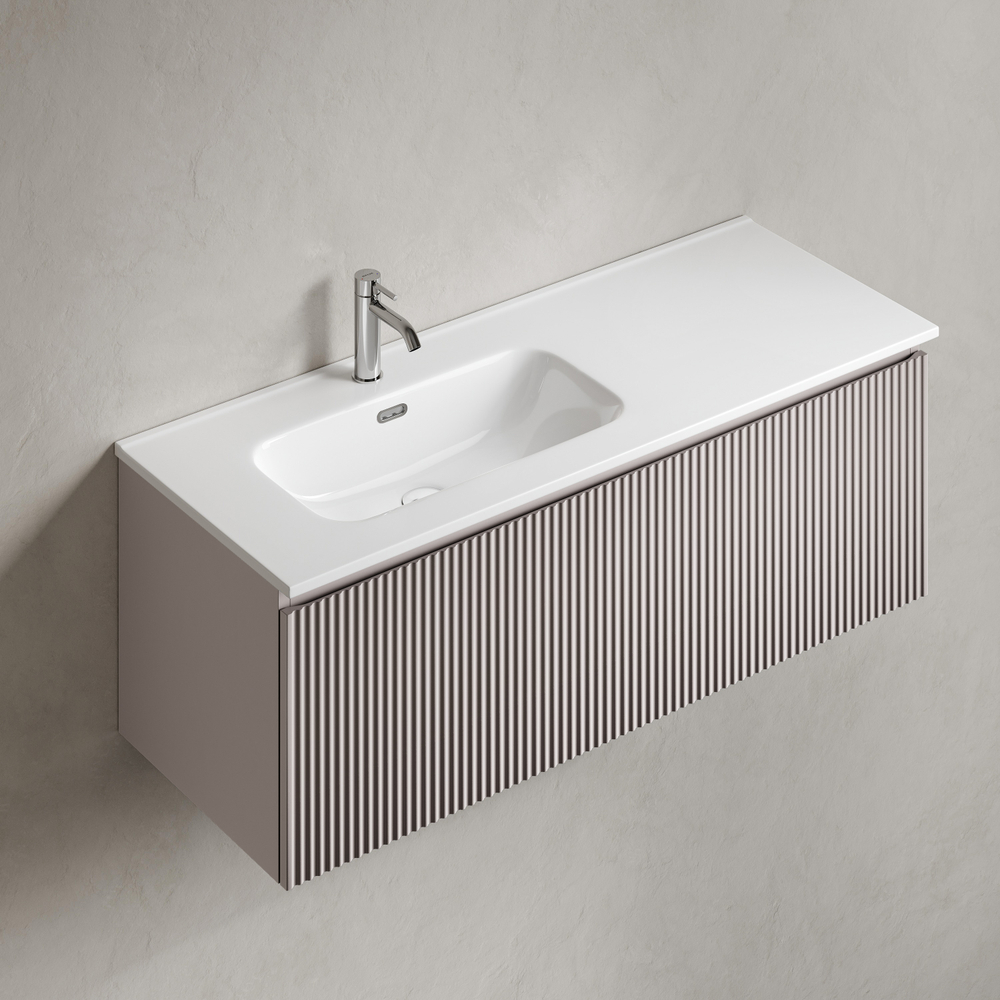 Тумба подвесная Sancos Snob R 1.0 с одним ящиком 1195х445х406, Doha Soft, SNR1.0120LSM