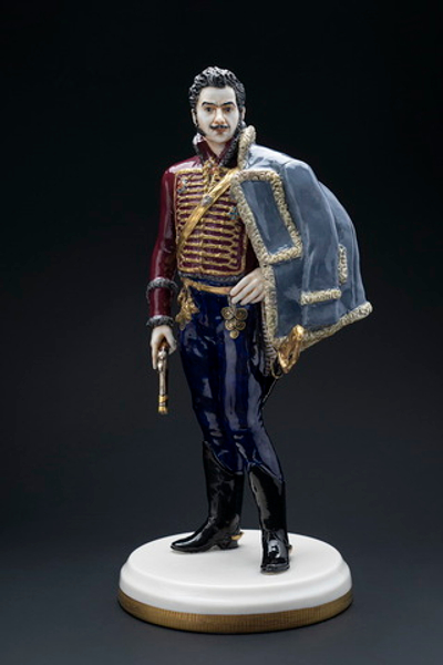 Статуэтка. Фарфор. Солдат. Давыдов Денис Васильевич - Русский полководец. Россия