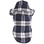 Кофта - рубашка фланелевая для мелких пород собак и кошек «BRO Style», цвет черный, р 2XL