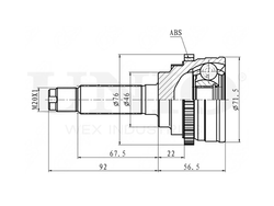 ШРУС внешний UNIO CVJ-20059