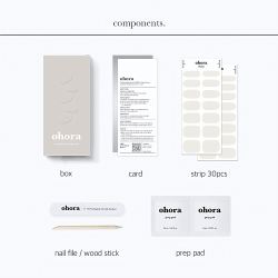 ohora Gel Nail Sticker N Cream Cotton - Наклейки на ногти оттенок NB-076, 1 szt.