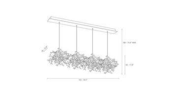 TERZANI ARGENT ( 125 cm ) replica chandelier