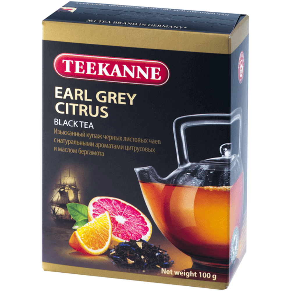 Чай черный Teekanne Earl Grey Citrus лист 100г