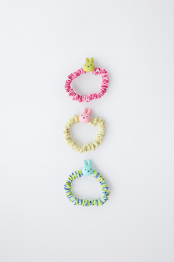 ZARA НАБОР ИЗ 3 РЕЗИНОК ДЛЯ ВОЛОС MIFFY™ MERCIS BV ©, РОЗОВЫЙ