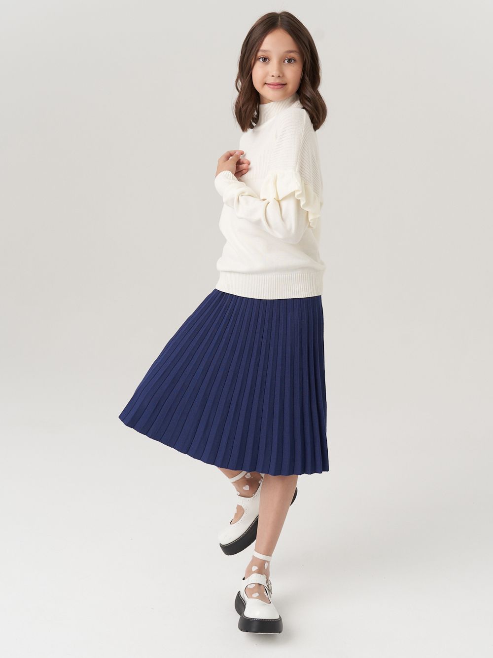 Юбка школьная для девочки AT883 сапфировый