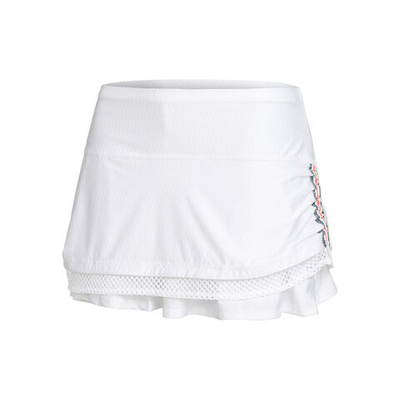 Женская теннисная юбка Lucky in Love Royale Stripe Ruche Skirt Women - White