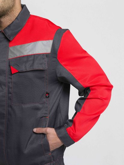 Костюм "Сфера" NEW полукомбинезон (т.серый/красный)