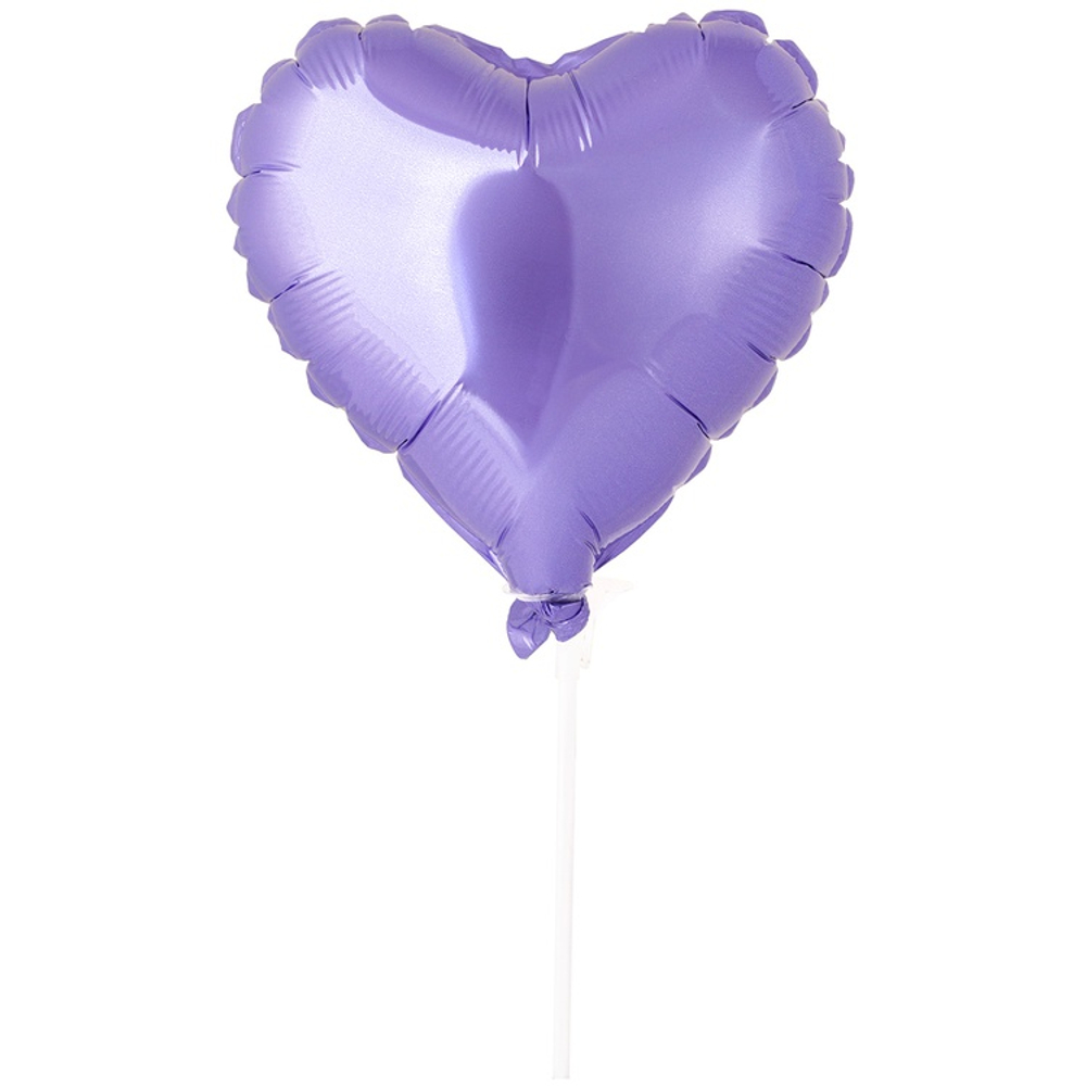 Шар фольгированный Сердце 23 см (Сиреневый)