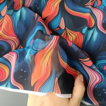 Сетка-утяжка с принтом, орнамент фантазии