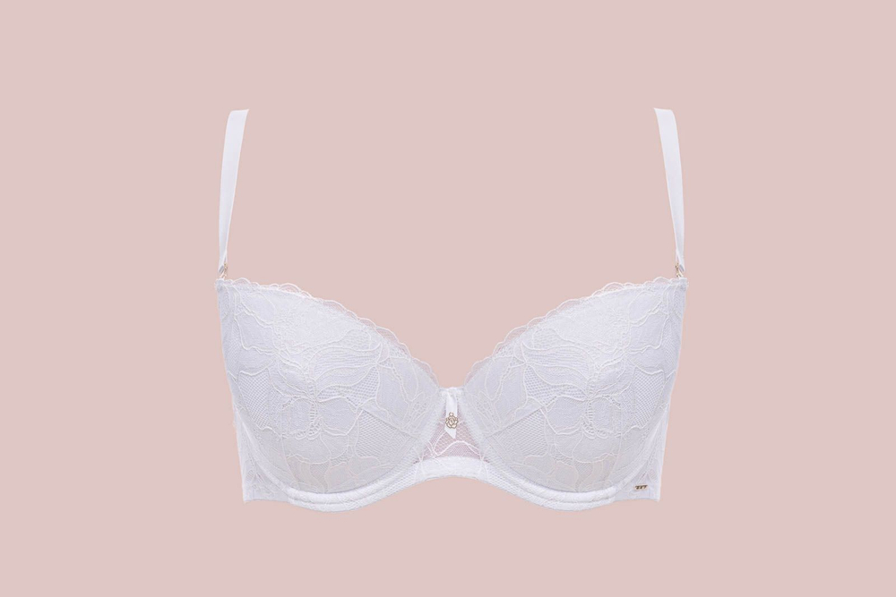 Белый бюстгальтер на косточках Glow (Размер: 75E) (Цвет: белый)