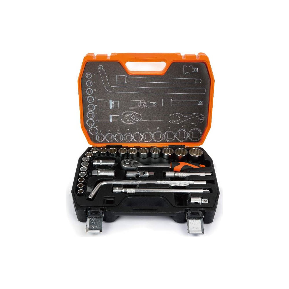 Набор инструмента с трещоткой KENDO 1/2" 26 шт. 90565