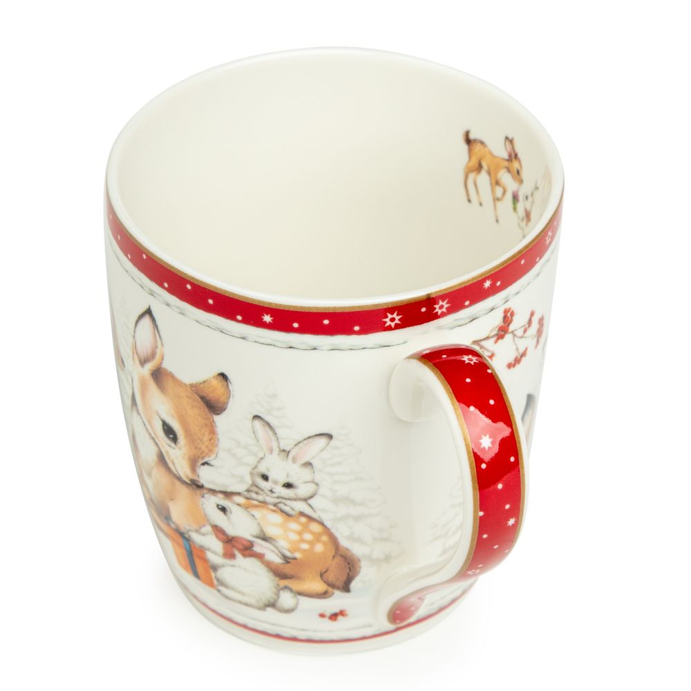 НАБОР ПОСУДЫ LEFARD "C НОВЫМ ГОДОМ" 3 ПР.: САЛАТНИК 800 МЛ, ТАРЕЛКА 19 СМ, КРУЖКА 400 МЛ (КОР=8НАБ.)