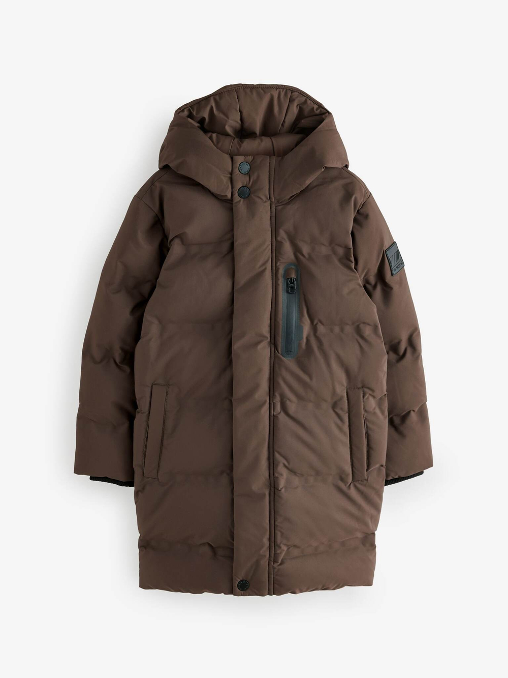 Куртка утепленная с капюшоном для мальчика Next 414-107, Коричневый