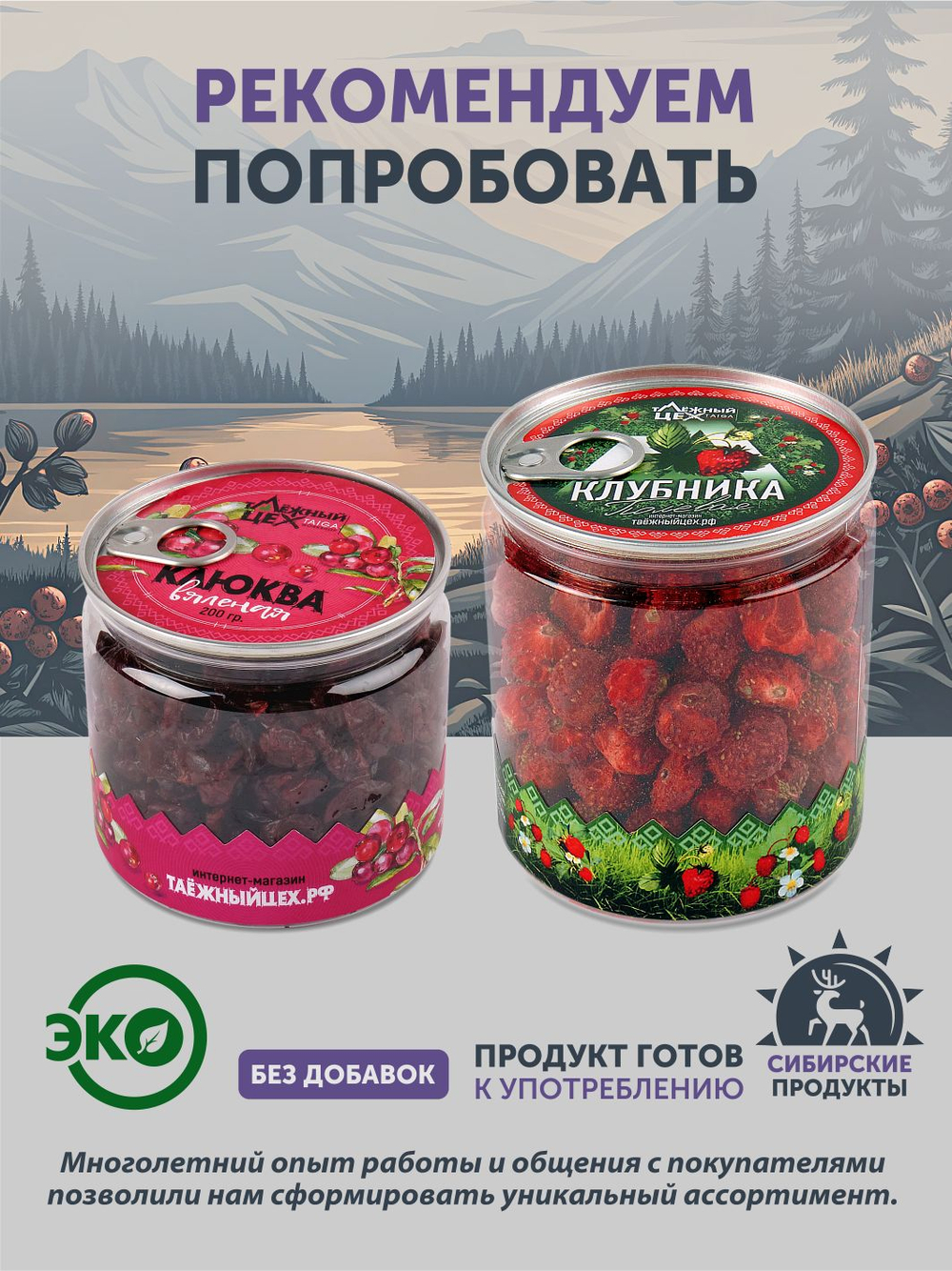 Черника ТАЁЖНЫЙ ЦЕХ вяленая ягода, 250 г