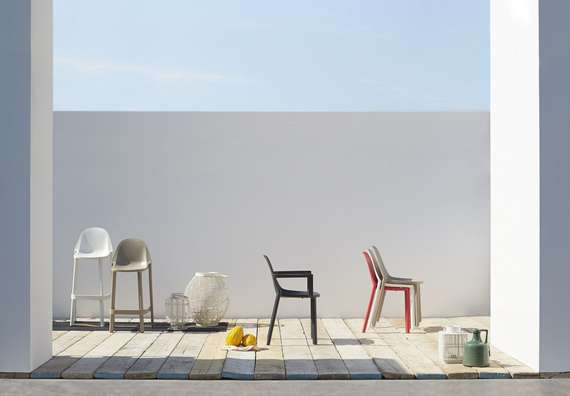 Барный стул Piu, красный