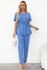 Костюм брючный (голубой) К11-81/6 Nikol (Акция)