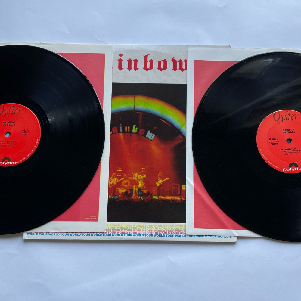 Винтажная виниловая пластинка LP Rainbow On Stage (США 1977)