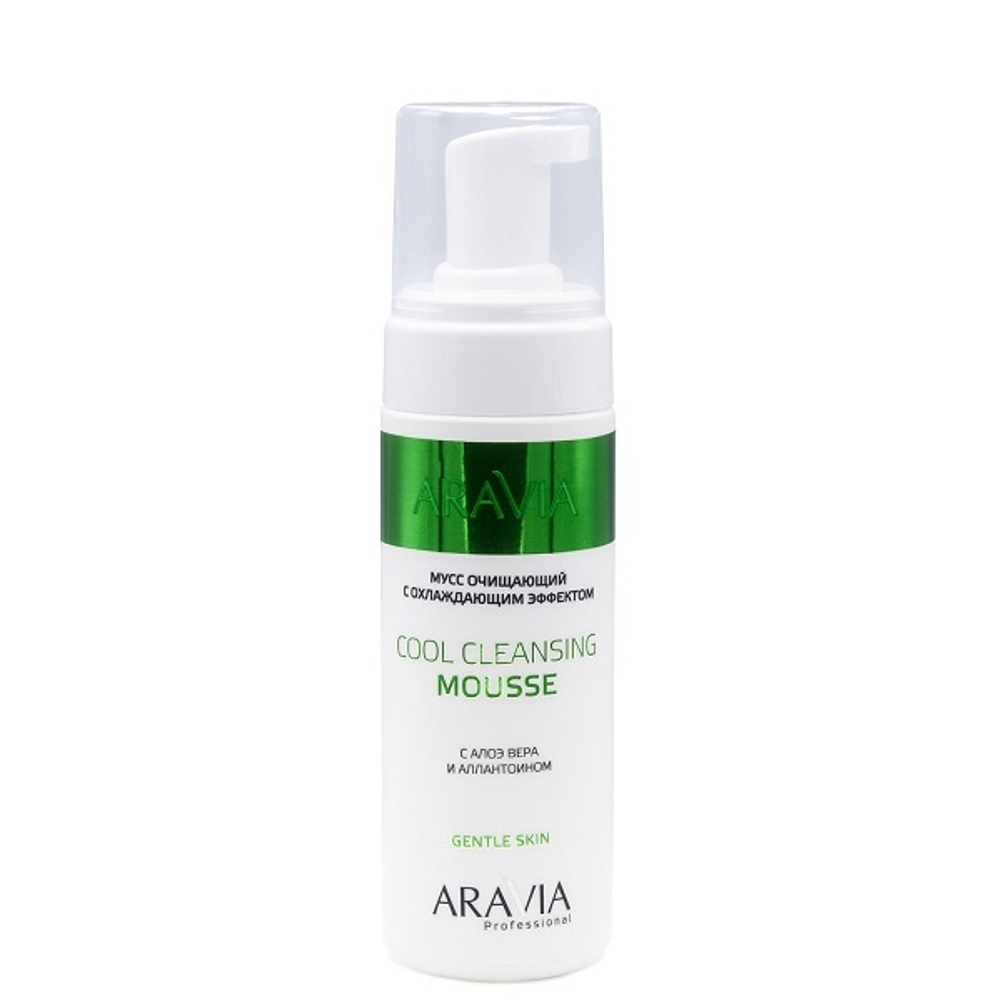 Мусс очищающий с охлаждающим эффектом с алоэ вера и аллантоином Aravia Professional Gentle Skin Cool Cleansing Mousse 160мл