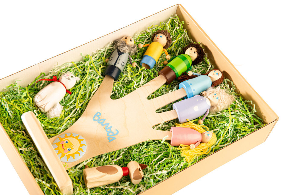 Набор пальчиковых игрушек Семья с домашними животными, Вальда