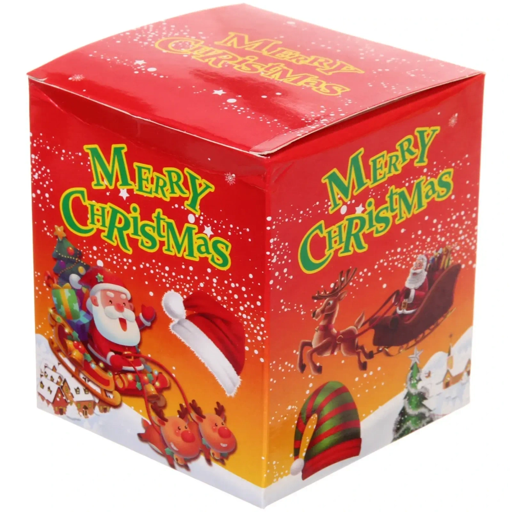 Ёлка музыкальная 17,5 см «Веселье», красный (работает от 3*АА - в комплект не входят)