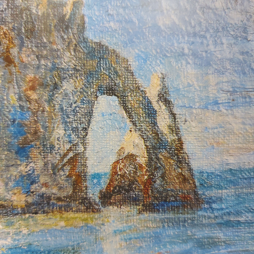 Постер с паспарту 30х40 см Репродукция с авторской картины маслом "Этрета"