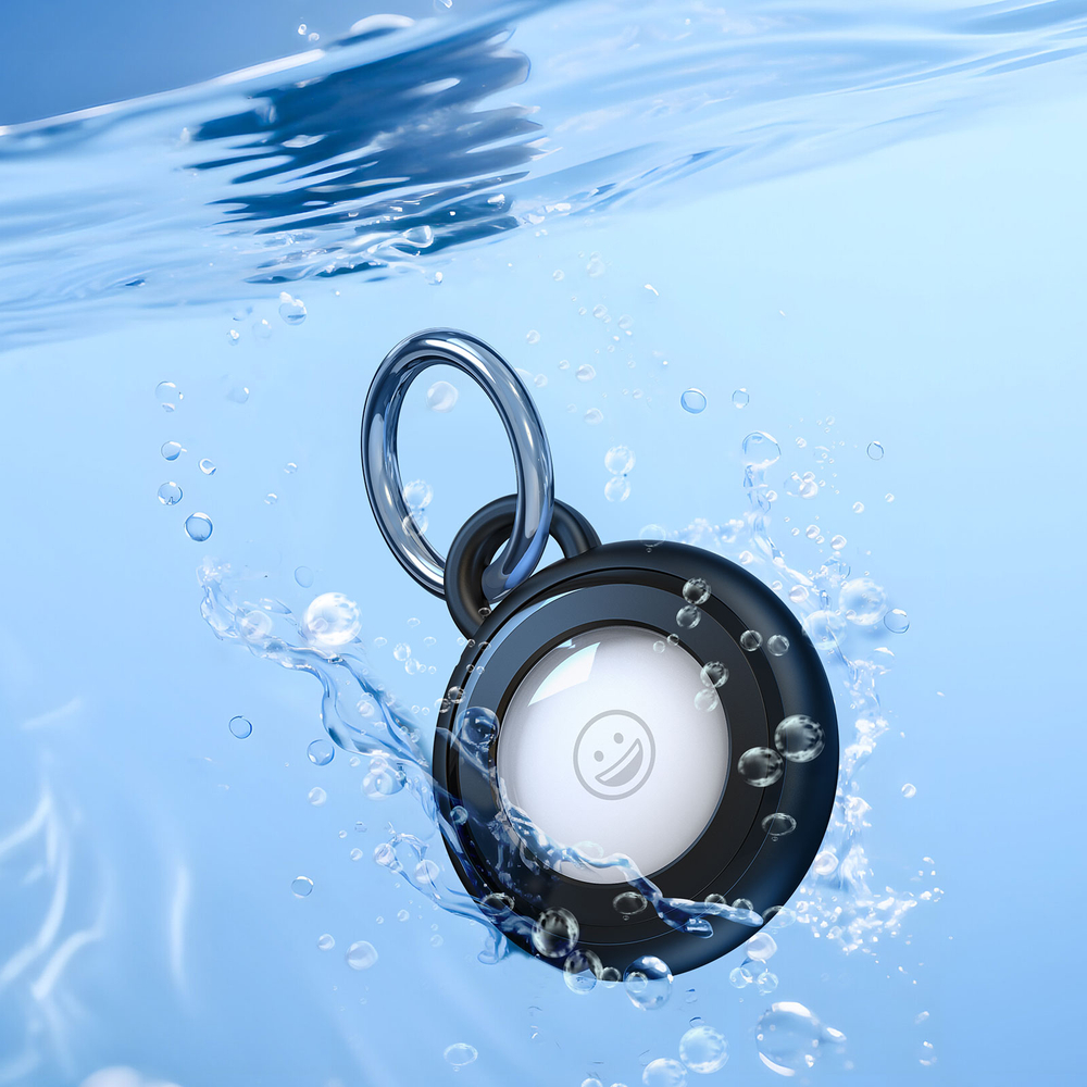 Водонепроницаемый чехол для для AirTag, в комплекте 4 штуки (черный, белый, синий и розовый) с кольцом, Dux Ducis