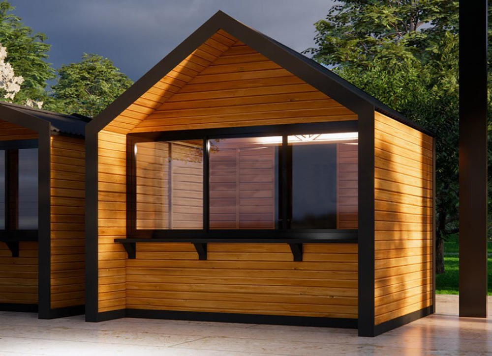 Павильон для торговли Барн Хаус евровагонка