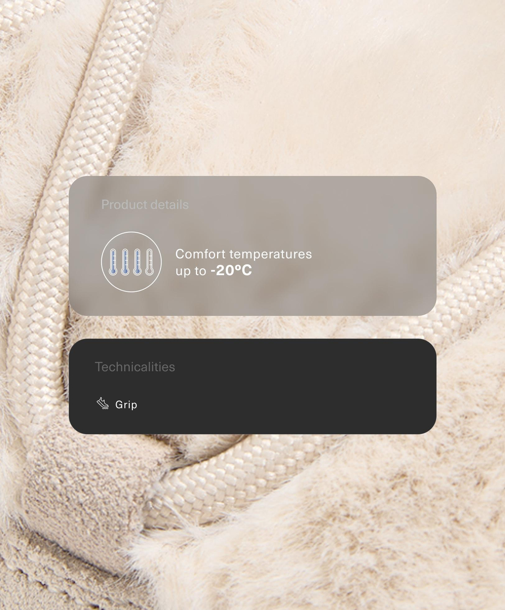 OYSHO Ботинки из искусственного меха и спилка на шнуровке, бежевый