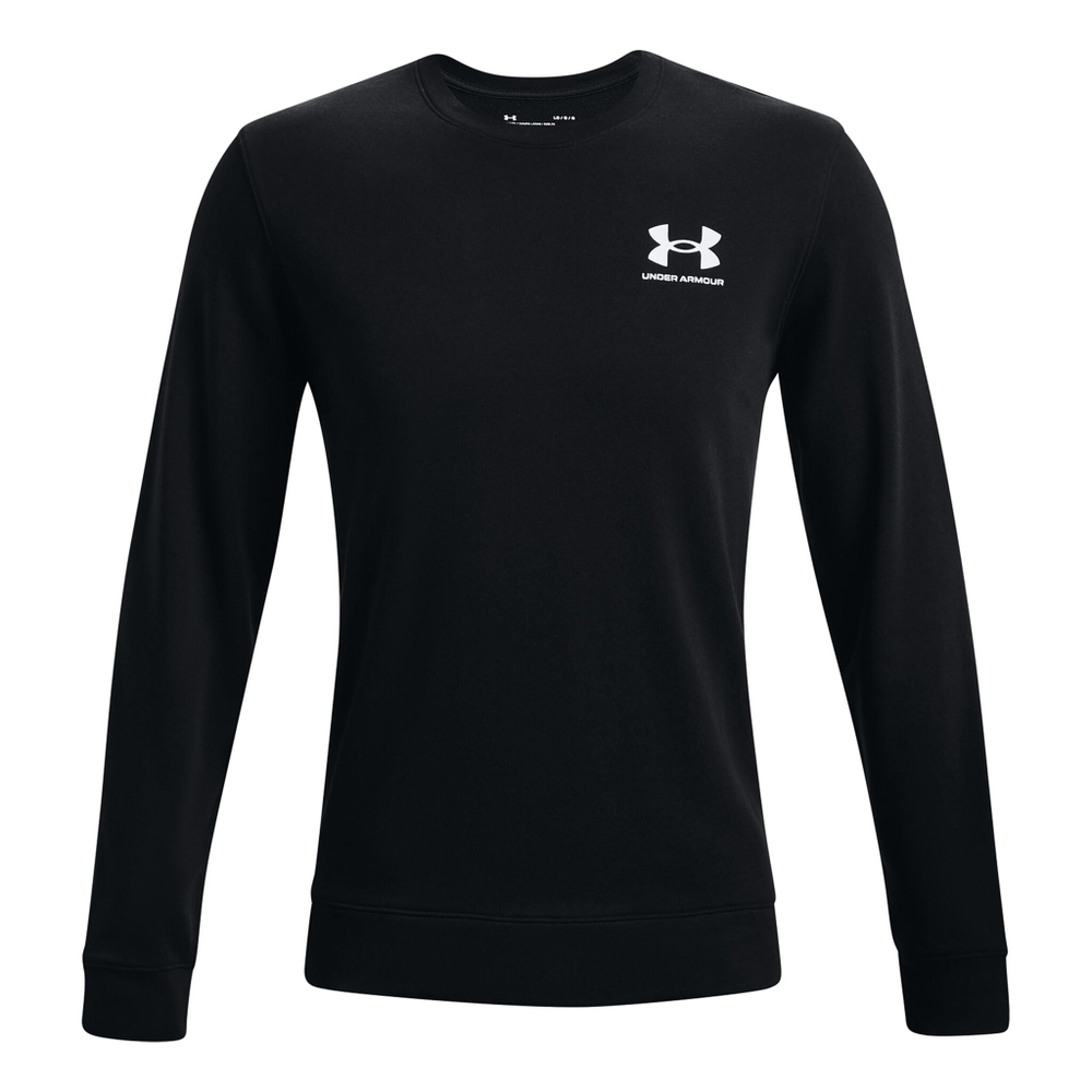 Мужское теннисное поло Under Armour Rival Terry LC Long Sleeve Men - Black