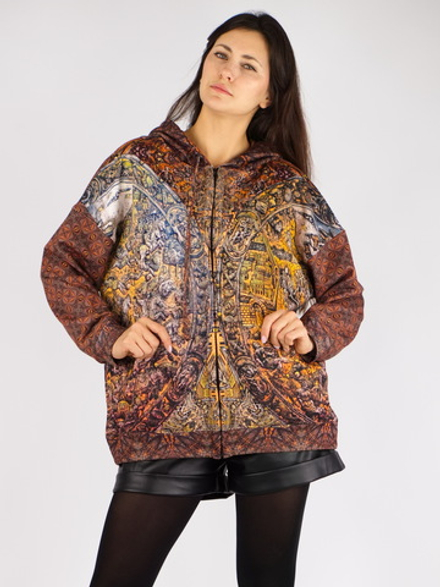 Зип худи «Рондаш», принт по мотивам парадных доспехов, созданных оружейником Л. Пиччинино