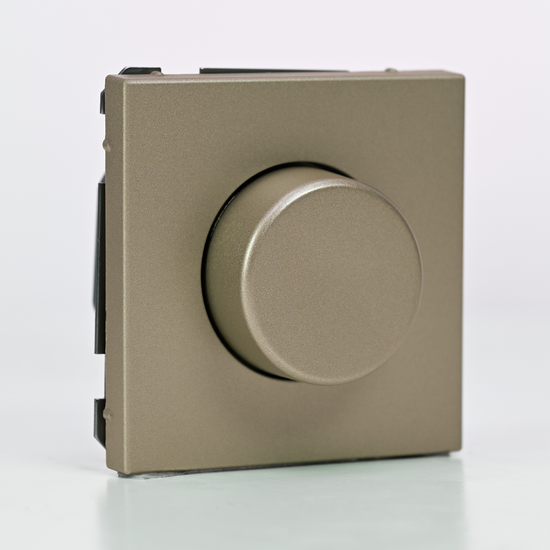 Светорегулятор поворотно-нажимной (диммер) ArtGallery LED RC 400Вт механизм шампань SE GAL000523