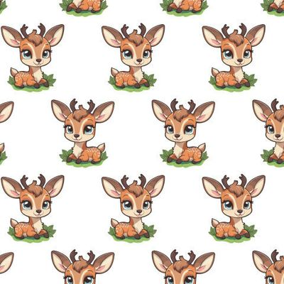 Оленёнок на траве