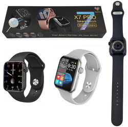 Умные смарт часы X7 PRO Smart Watch New 2022 / X7 про с беспроводной зарядкой, фитнес трекером, пульсометром / Идеальный подарок, 45mm, Black Черный