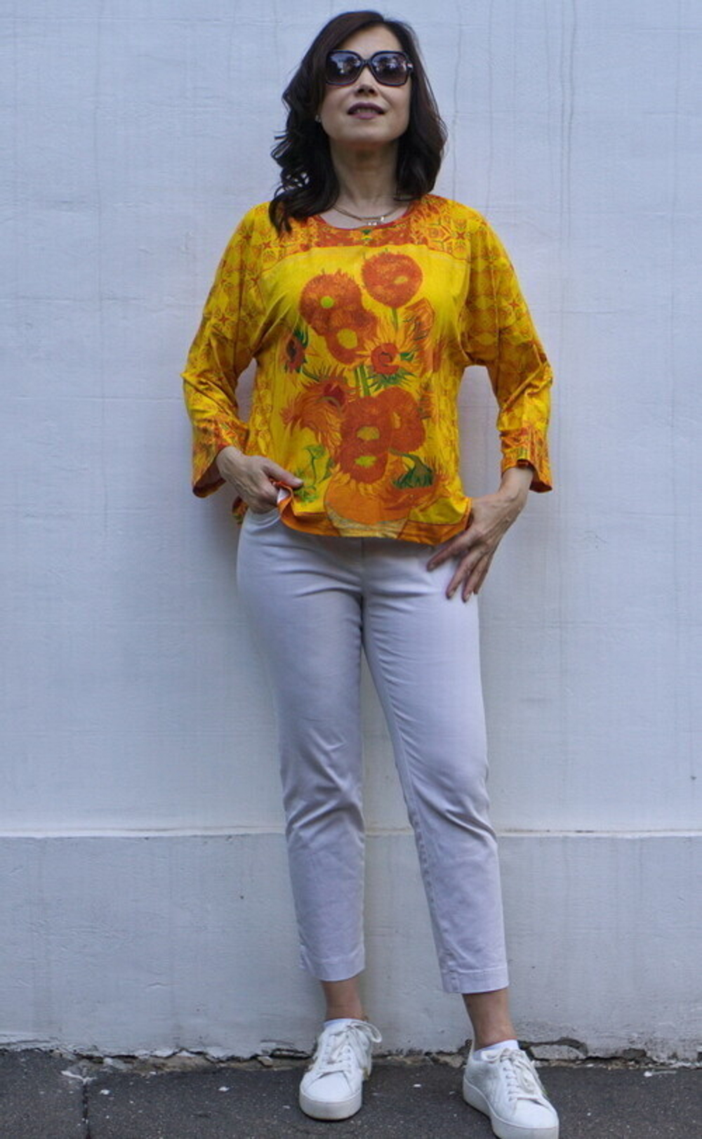 Туника "Подсолнухи", по мотивам картины Ван Гога "Ваза с 15 подсолнухами"