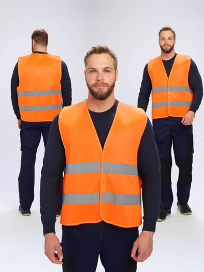 Жилет сигнальный PROFLINE Base (тк.Полиэфир,100), оранжевый