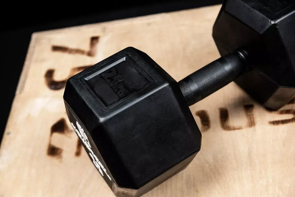 Гантель с обрезиненной ручкой 30 кг гексагональная