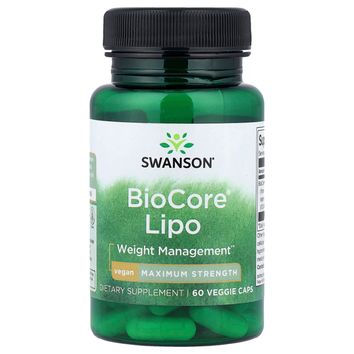 Swanson Vitamins, BioCore® Lipo, максимальная сила действия, 60 растительных капсул (50 мг в 1 капсуле)