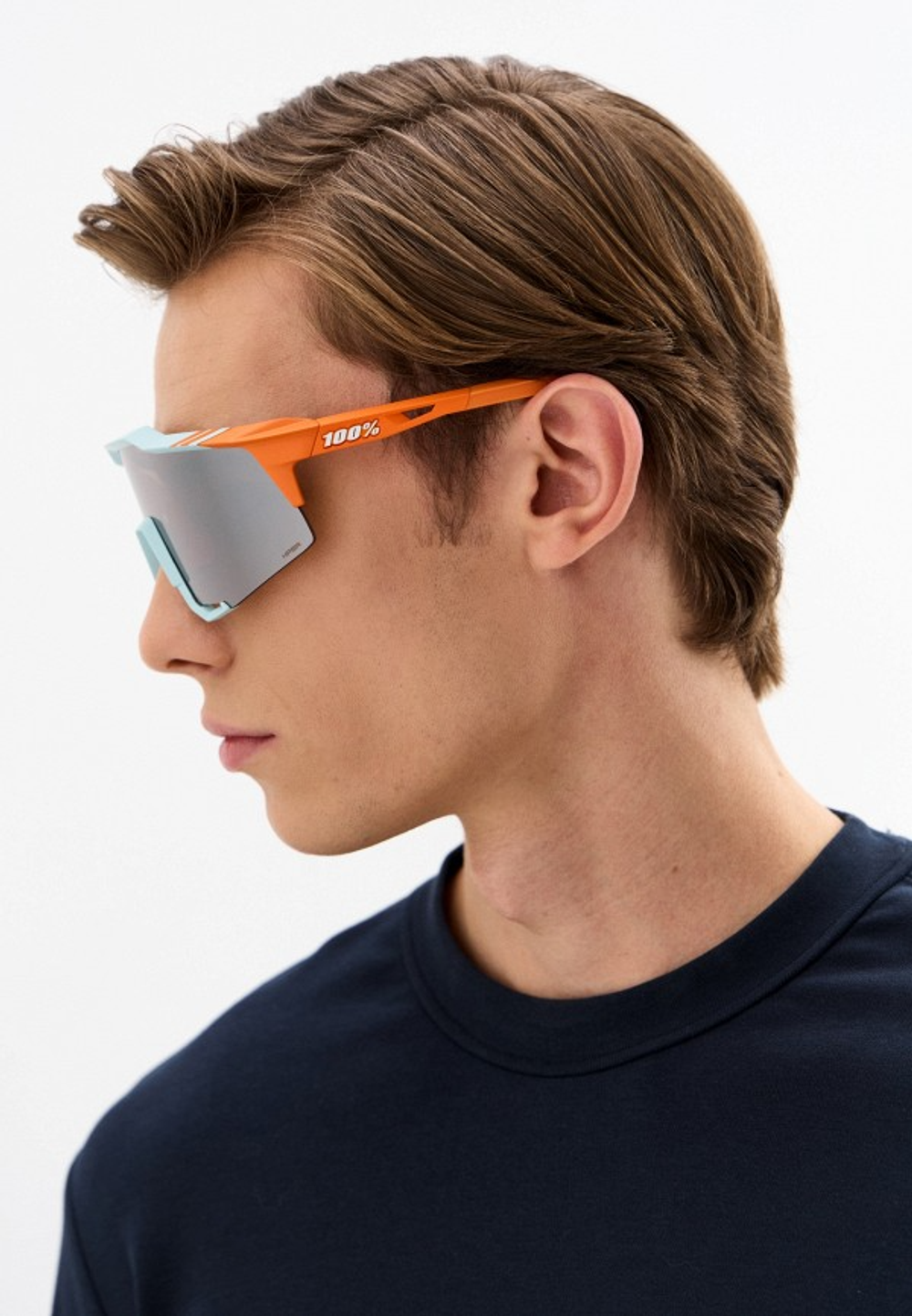 Спортивные очки с диоптриями 100% Speedcraft / Soft Tact Two Tone / HiPER Silver Mirror Lens