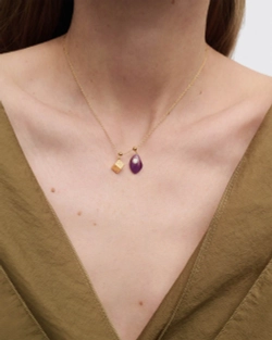 Подвеска-шарм Balance Amethyst серебро 925 пробы покрытое золотом