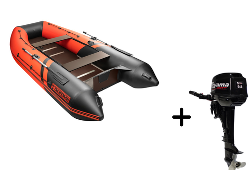 YACHTMAN-360 СК красный-черный + Toyama T 9.8 BMS (комплект лодка + мотор)