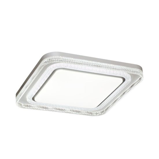 7685/EL MARON SN 181 Светильник пластик/серебристый LED 70Вт 3000-6000K 490х490 IP43 пульт ДУ SUZY SILVER