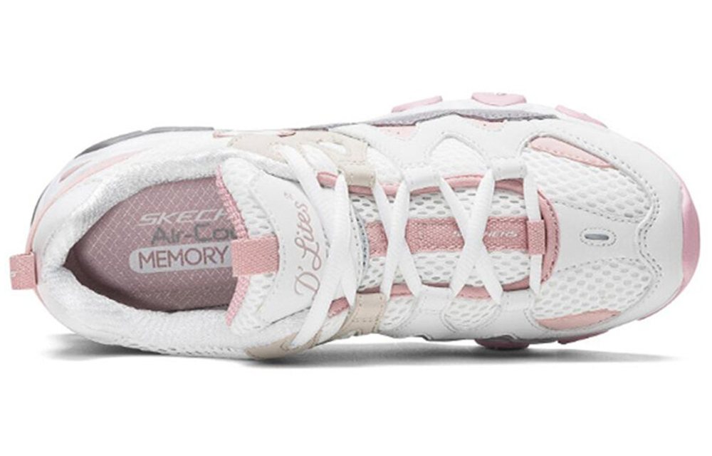 Skechers D'LITES 2.0 monster sweetheart low-cut daddy shoes women's pink white