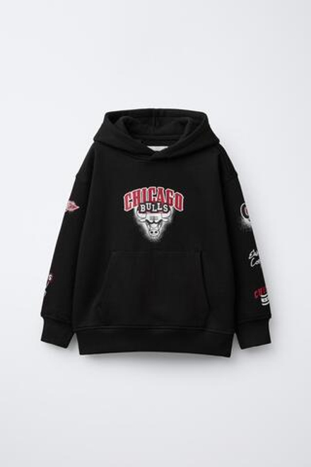 ZARA ХУДИ С КАПЮШОНОМ CHICAGO BULLS NBA, ЧЕРНЫЙ