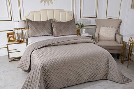 Покрывало 240х260 и 2 наволочки 50х70 Sofi De MarkO Натаниэль Серый