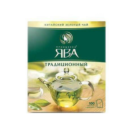 Чай зеленый в пакетиках Принцесса Ява Традиционный, 100 пак/уп