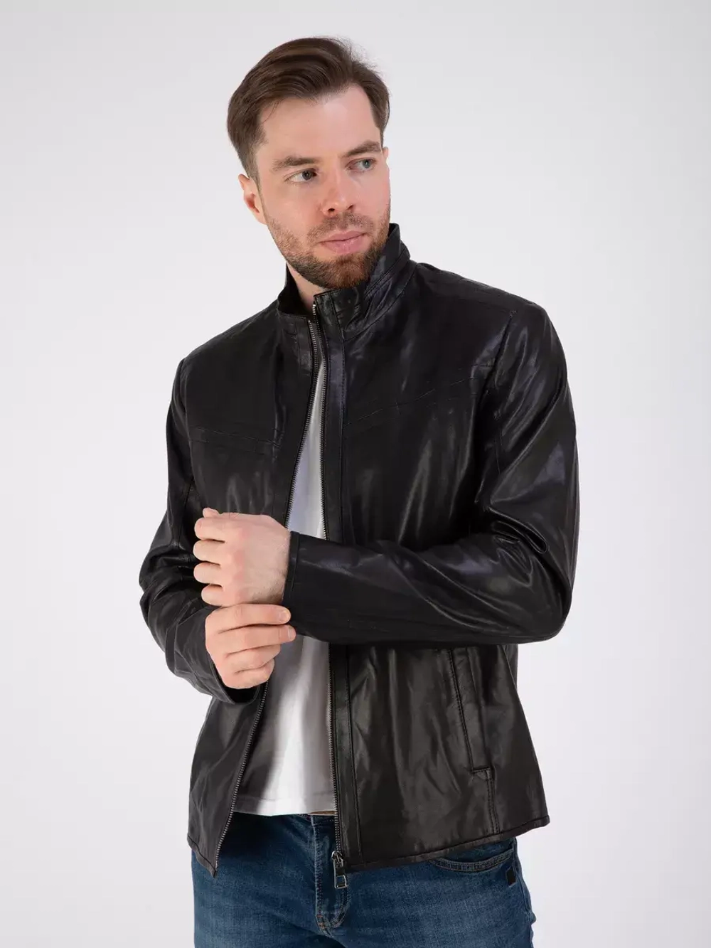 Кожаная куртка демисезонная