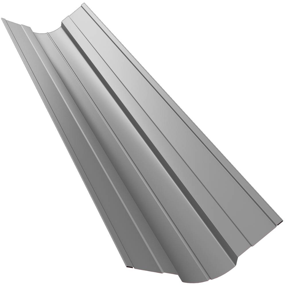 Ендова верхняя фигурная Grand Line Pe Ral 7004 70х70 мм резка