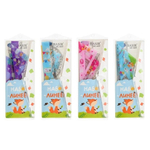 Линейка Basir пластиковая, набор 4 шт, серия "Лиса", 4 предмета: линейка 20 см, транспортир и два угольника