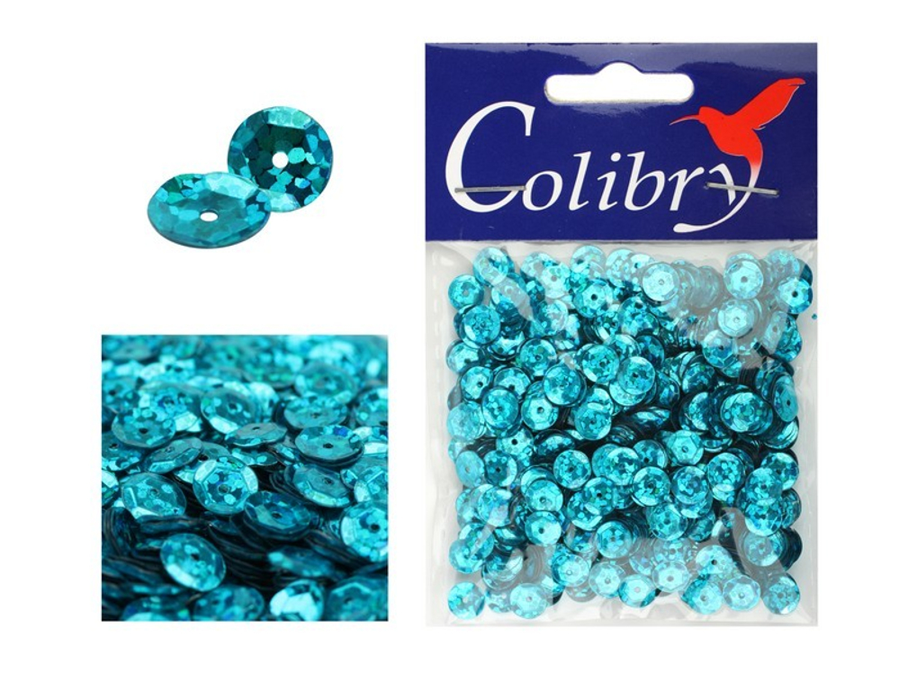 Пайетки граненые голографические-10гр-6мм-Colibry