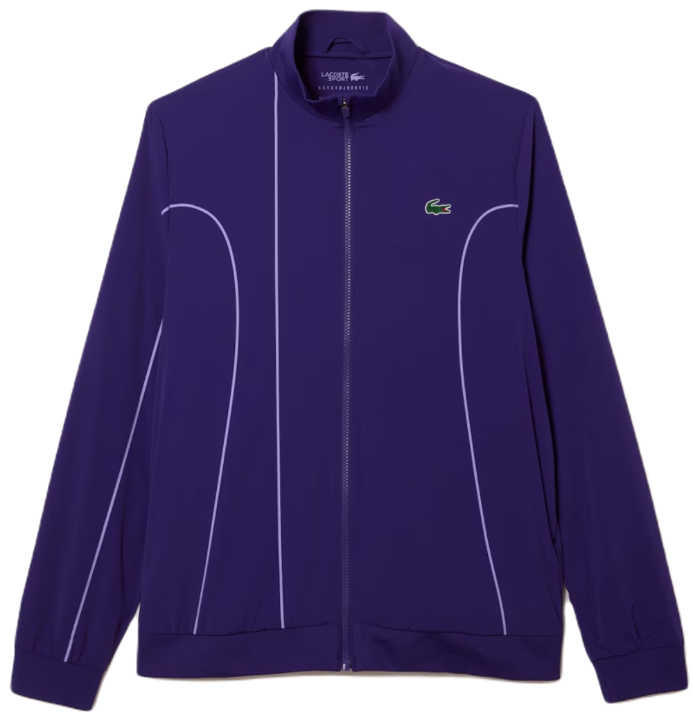 Мужская теннисная кофта Lacoste SPORT x Novak Djokovic Ceremony Jacket - Фиолетовый